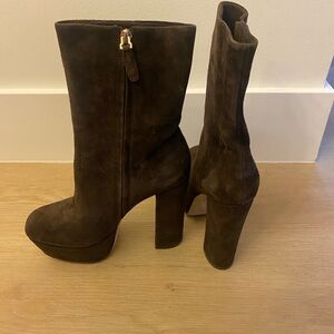 Tamara Mellon Dark Brown Heeled Boots